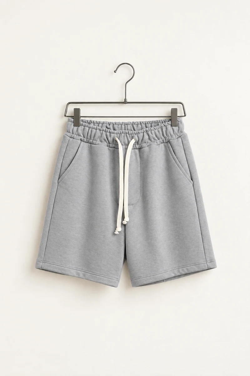 Vedere frontală pe umeraș a modelului: pantaloni gri casual pentru copii.