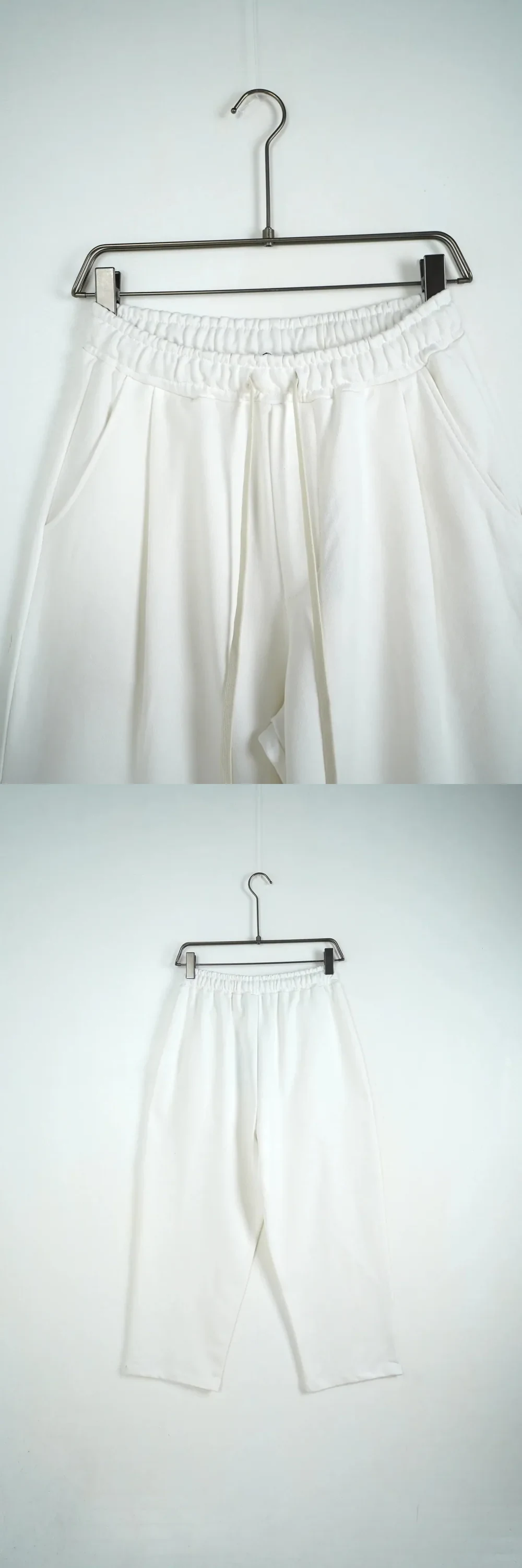 Pantaloni largi albi de trening pentru barbati cu model — pantaloni largi albi de trening pentru barbati cu model - produs fashion bărbați Atelier AXD — cadrul 2 din galeria editorială.
