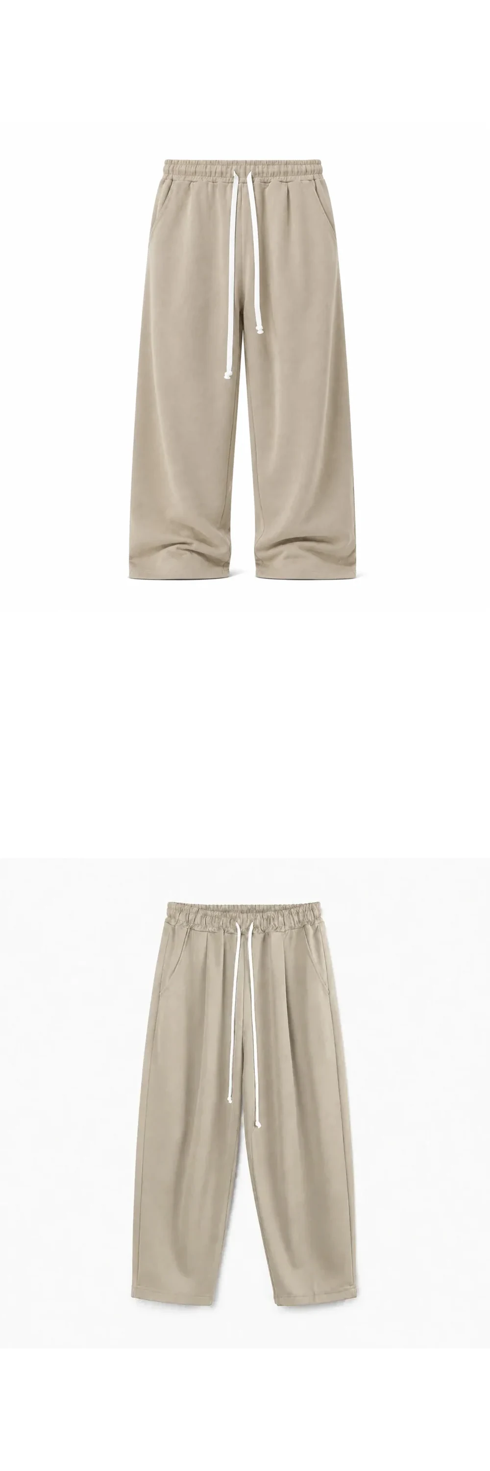 Pantaloni Lungi Largi Bărbați Camel cu Șnur Lung și Buzunar la Spate — pantaloni Lungi Largi Bărbați Camel cu Șnur Lung și Buzunar la Spate - vedere frontală ghost — cadrul 2 din galeria editorială.
