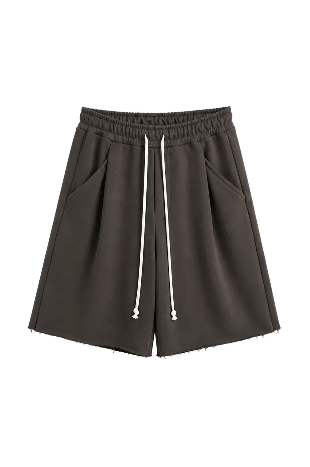 Pantaloni Maro Oversized cu Cusătură Frontală și Șnur Lung — pantaloni maro oversized cu șnur lung în talie, având o cusătură decorativă frontală pe centrul piciorului, confecționați din — cadrul 2 din galeria editorială.