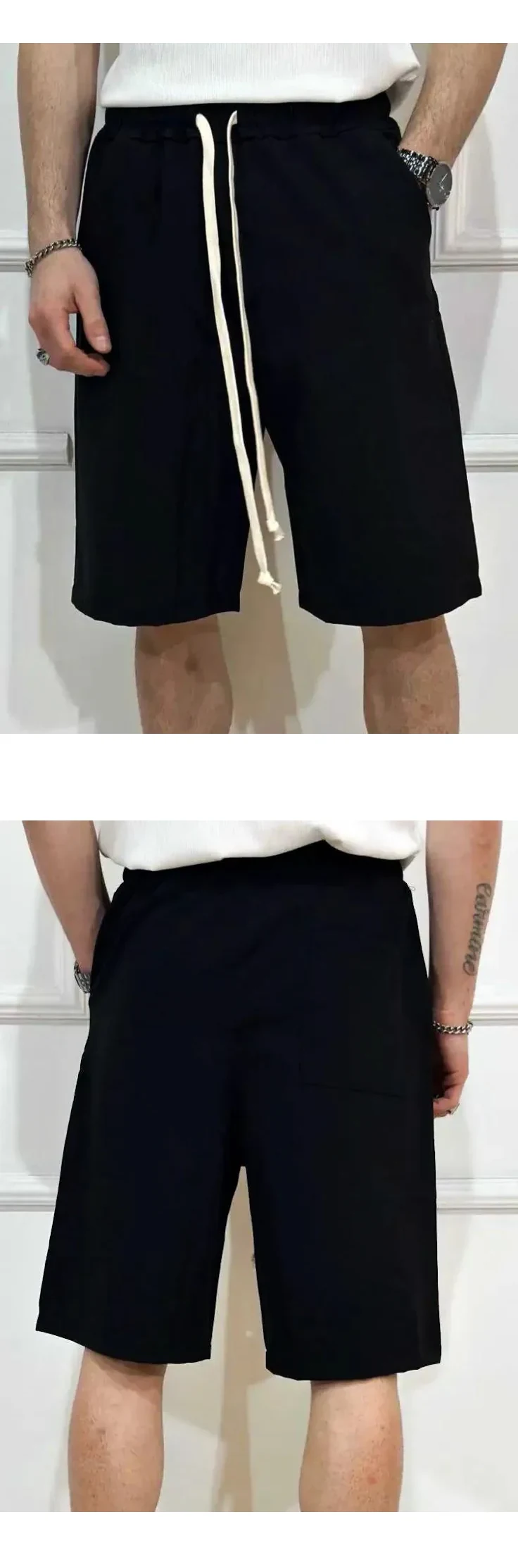 Pantaloni scurti barbatesti casual cu siret reglabil — pantaloni scurti barbatesti casual cu siret reglabil - produs fashion bărbați Atelier AXD — cadrul 2 din galeria editorială.