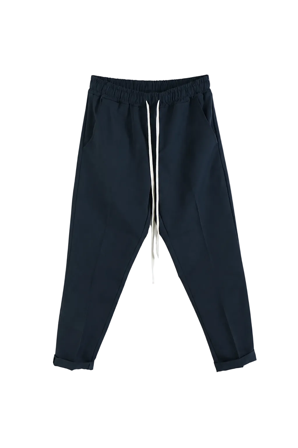 atelier axd pantaloni bleumarin slim cu siret lung Atelier AXD in tinuta moda urbana cu snur lung vizibil