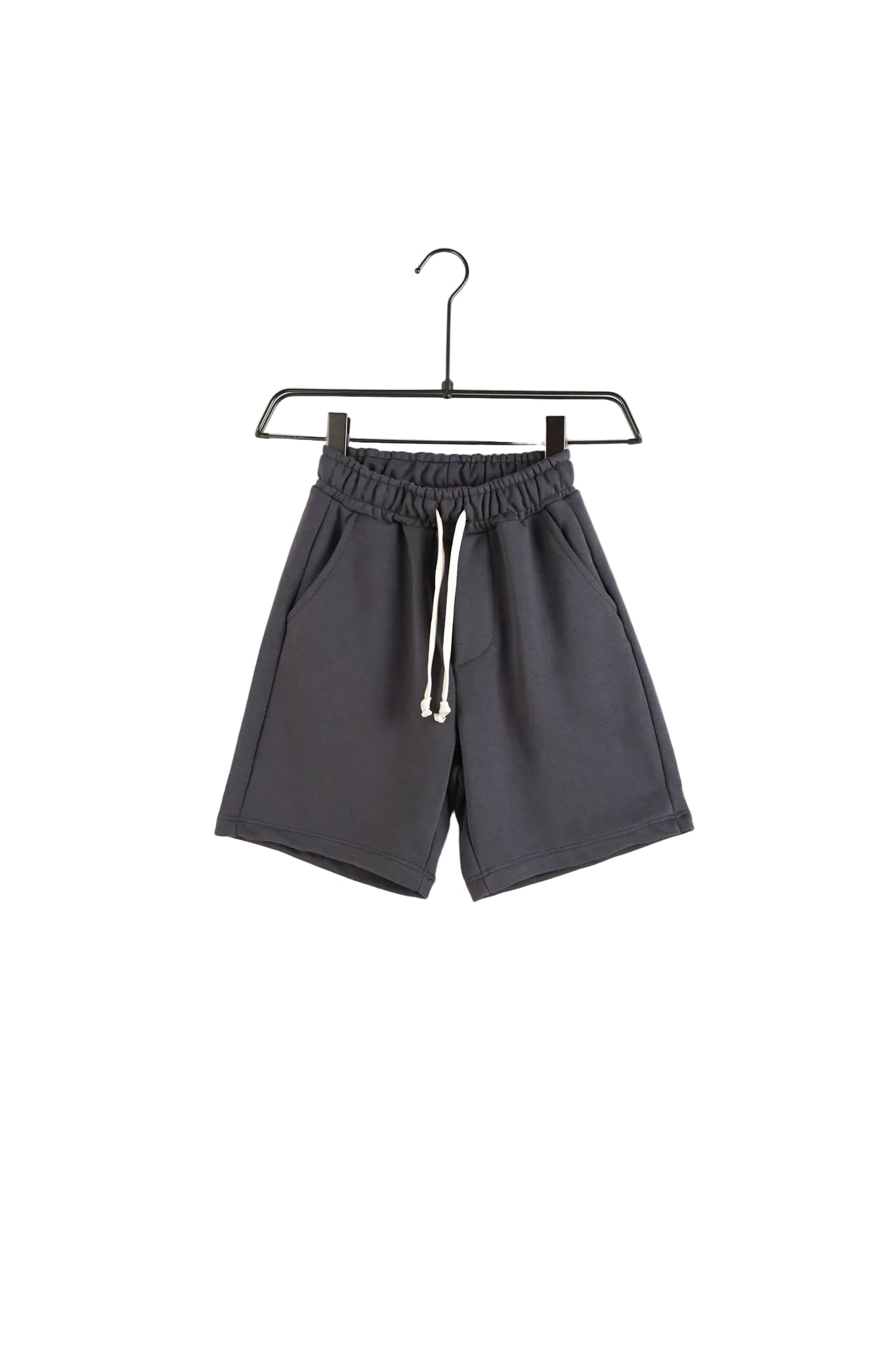 atelier axd pantaloni scurti copii antracit bumbac Atelier AXD in tinuta moda urbana cu snur lung vizibil
