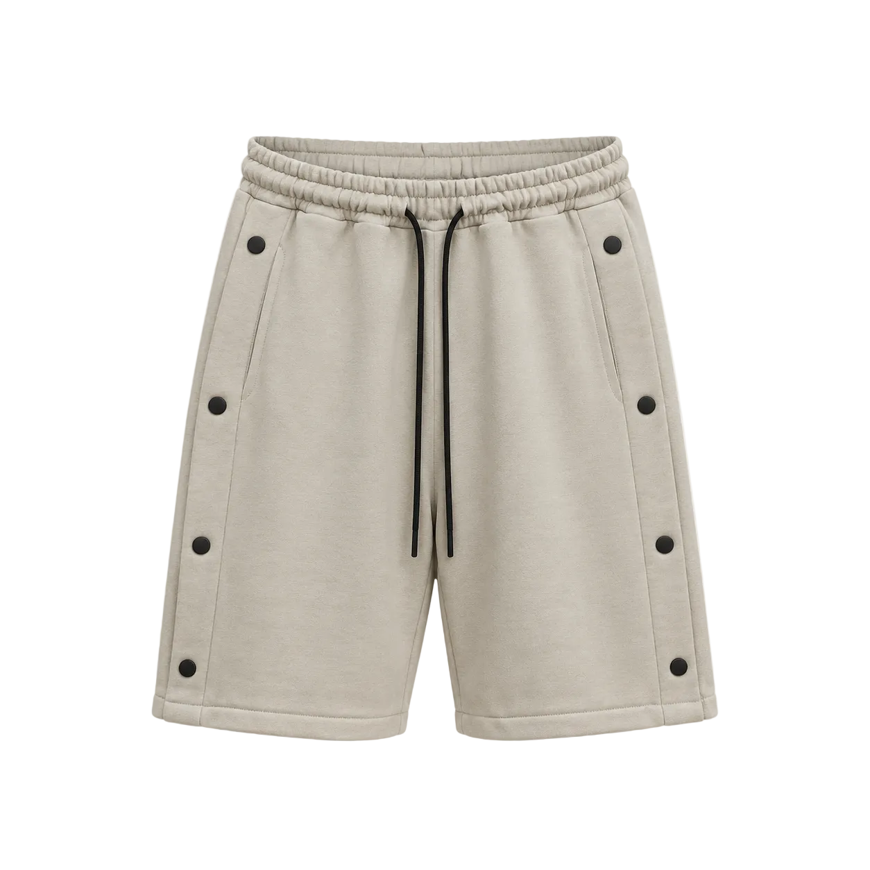 atelier axd pantaloni scurti maro snur lung capse Atelier AXD in tinuta moda urbana cu snur lung vizibil