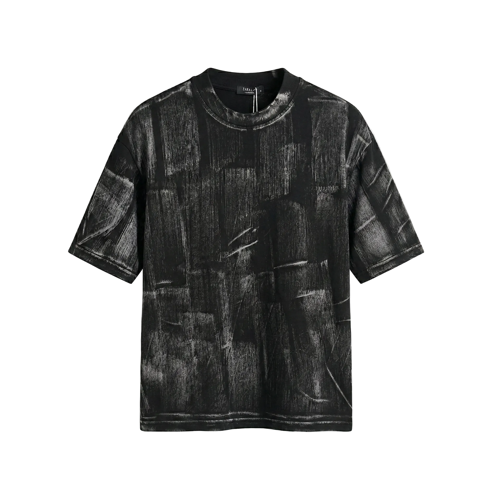 pantaloni cu snur lung atelier axd tricou barbati negru dungi albe Atelier AXD in tinuta moda urbana cu snur lung vizibil