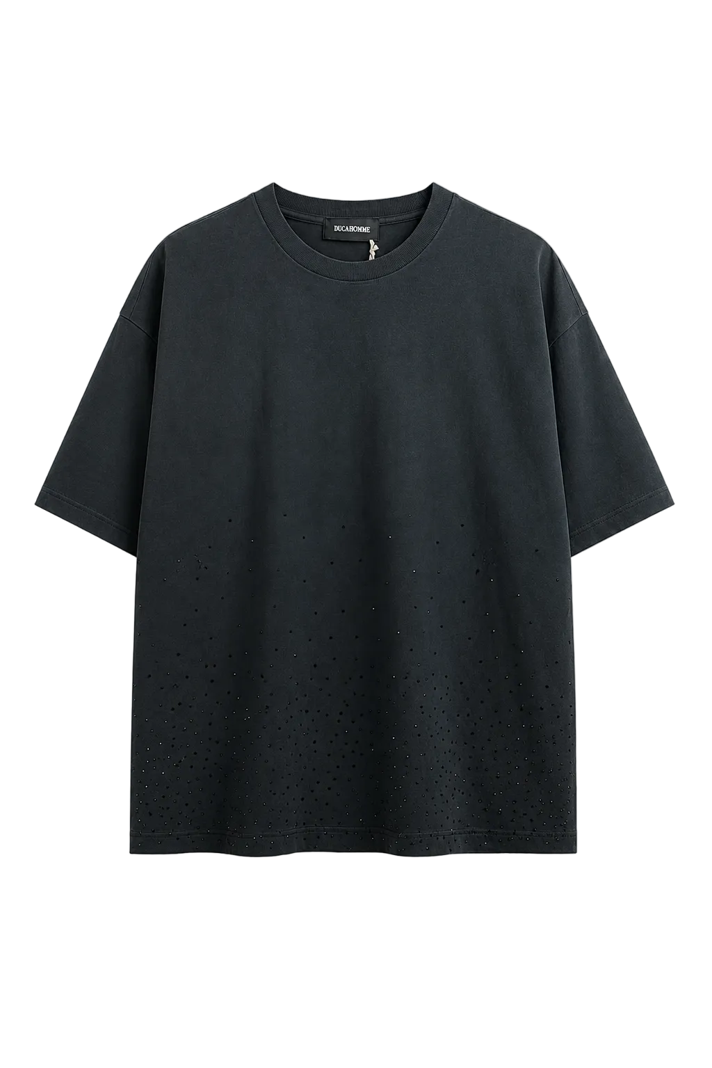 pantaloni cu snur lung atelier axd tricou negru oversized strass pr Atelier AXD in tinuta moda urbana cu snur lung vizibil