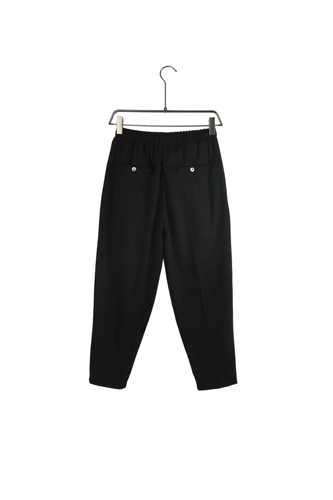 pantaloni lungi barbati ti casual negri cu c pantaloni lungi negri regular s Atelier AXD in tinuta moda urbana cu snur lung vizibil