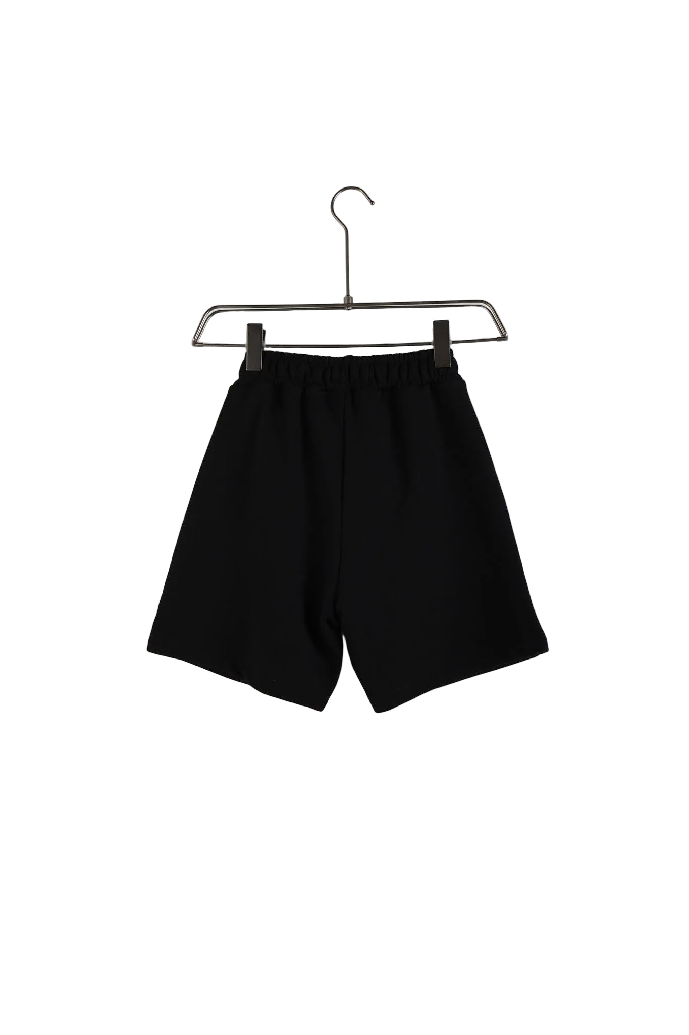 pantaloni negrii casual pentru copii bermude casual negre baieti buzunare Atelier AXD in tinuta moda urbana cu snur lung vizibil
