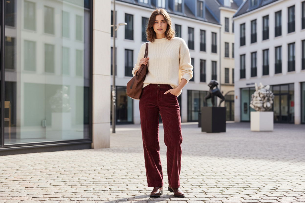sitemap blogs 1 xml cum porti pantalonii reiati corduroy Atelier AXD in tinuta moda urbana cu snur lung vizibil